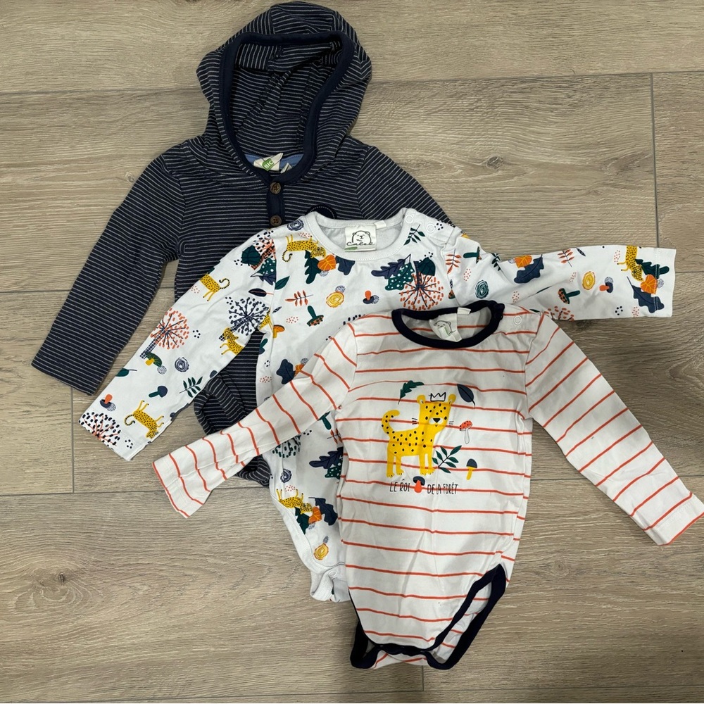 Set of 3 long sleeve bodysuits
